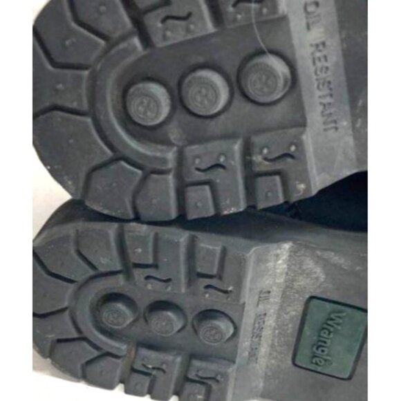 Wrangler Steel Toe Black Work Boots 9.5 - Picture 6 of 6